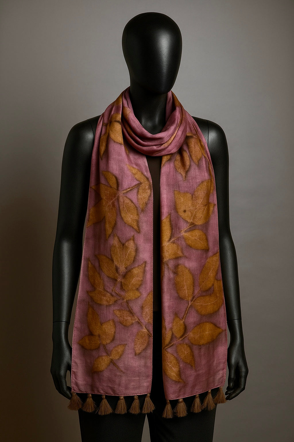 Autumn Whisper: Hand Eco Printed Stole
