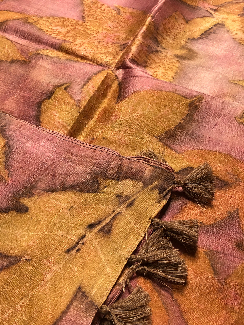 Autumn Whisper: Hand Eco Printed Stole